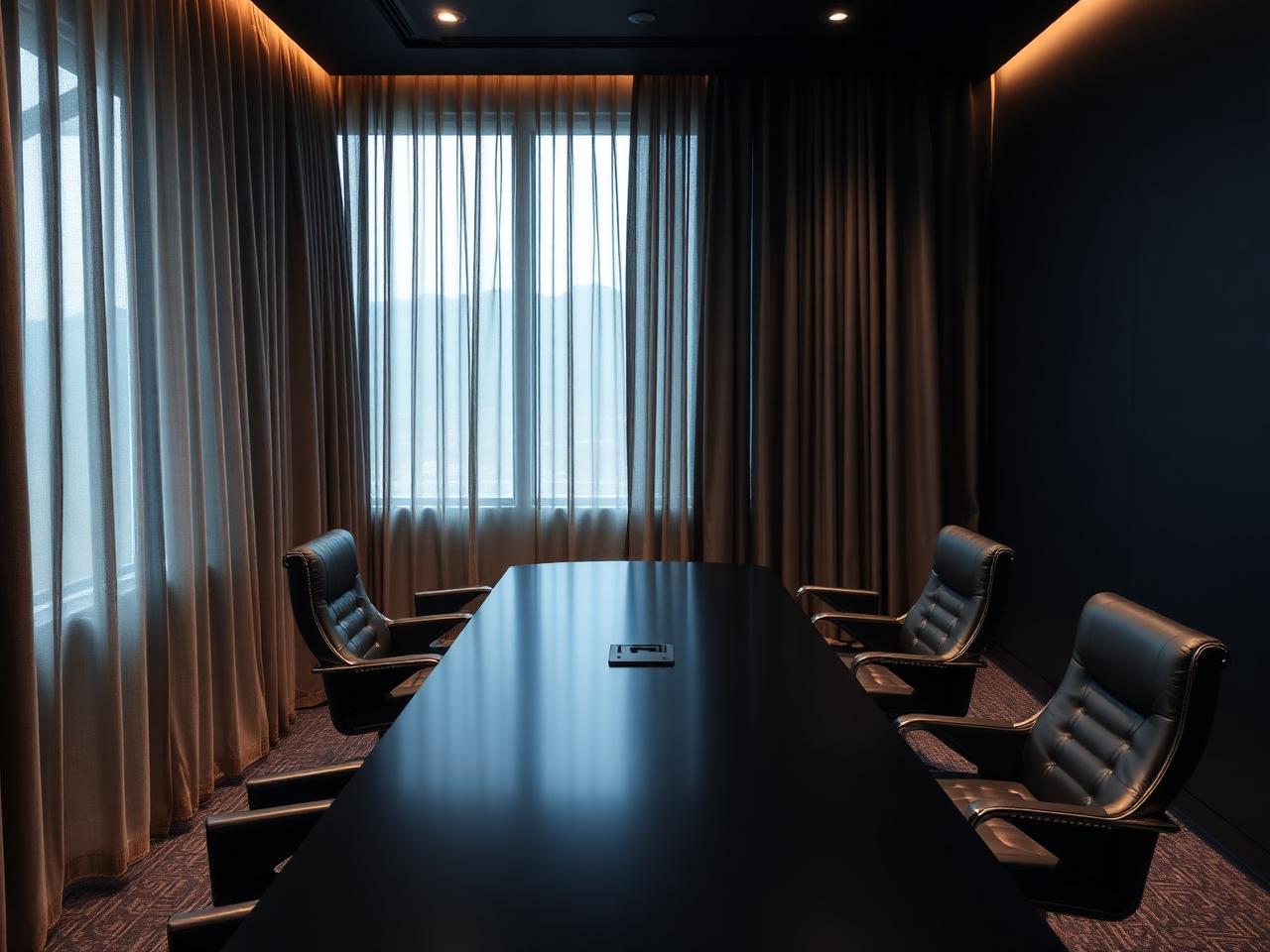 Sala de reunião privativa do escritório